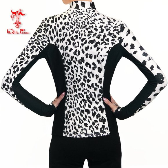 Della Penna Fashion Art Couture jacket _ Black and White Leopard Print - Picture 2 of 8